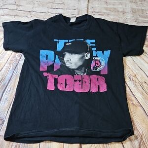 Chris Brown The Party‎ Tour 2017 TEAM BREEZY 05 black 2 sided t-shirt sz M